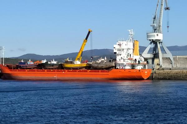 Vista del operativo de embarque en O Ramal